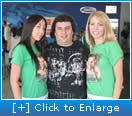 Danny Green's promotional girls & Mario at the weight in 2005