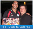 Mario meets one of his favorite AFL football players at a recent Gold Coast Function